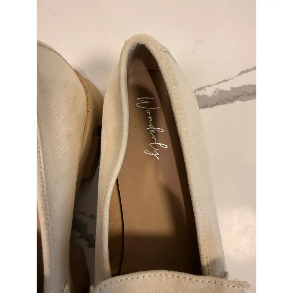 Wonderly Lana‎ Lug Loafer Chunky Cream Size 10 Chain-never worn, just in closet!